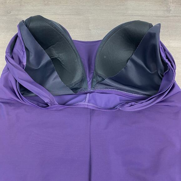 Lands End Purple Slendersuit Grecian Tummy Control One Piece Swimsuit Sz.20W - Picture 12 of 16